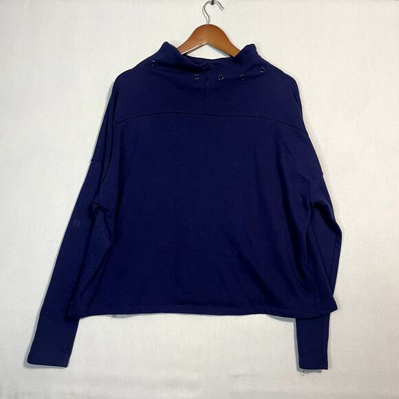 Fabletics Demi Lovato Midnight Blue Mock Neck Pullover Sweatshirt - Size XXL - Picture 3 of 9